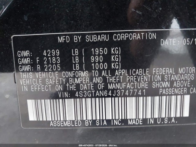 2018 SUBARU IMPREZA 2.0I LIMITED 9