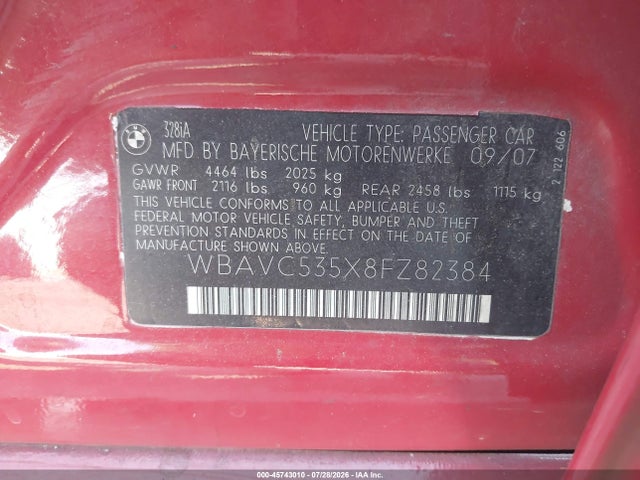 2008 BMW 328I 照片 9