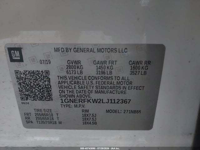 2020 CHEVROLET TRAVERSE FWD LS 9