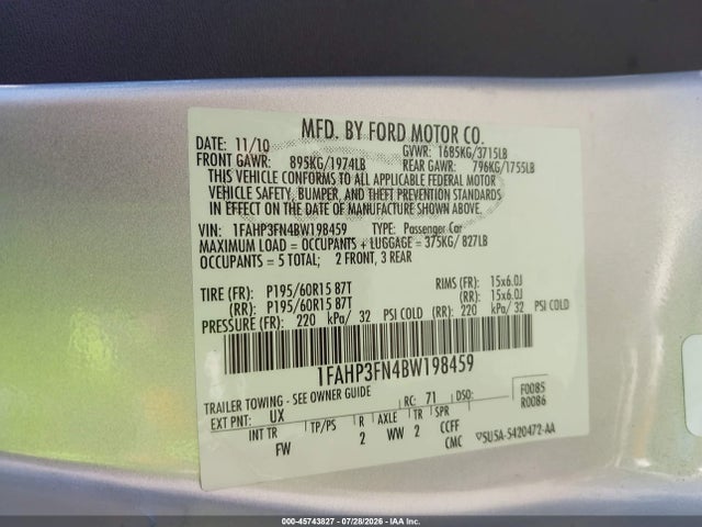 صورة 9 لـ 2011 FORD FOCUS SE