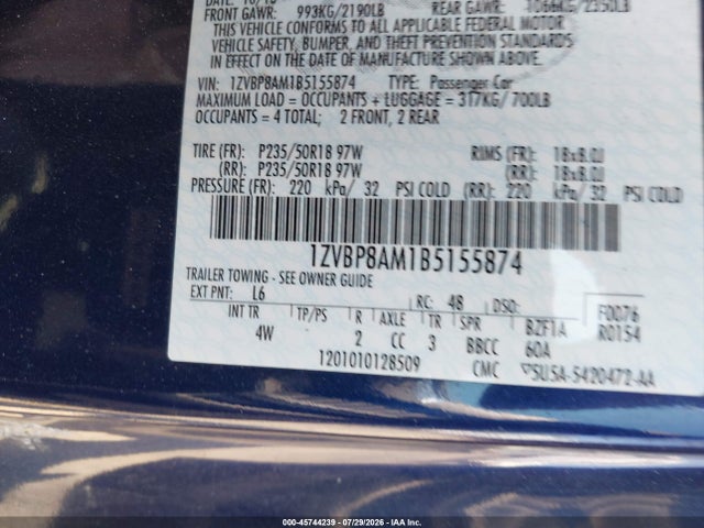2011 FORD MUSTANG V6 PREMIUM — фото 9