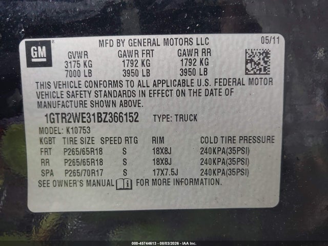 2011 GMC SIERRA 1500 SLT 照片 9
