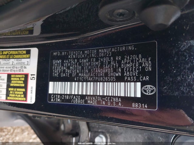 2023 TOYOTA CAMRY LE 9
