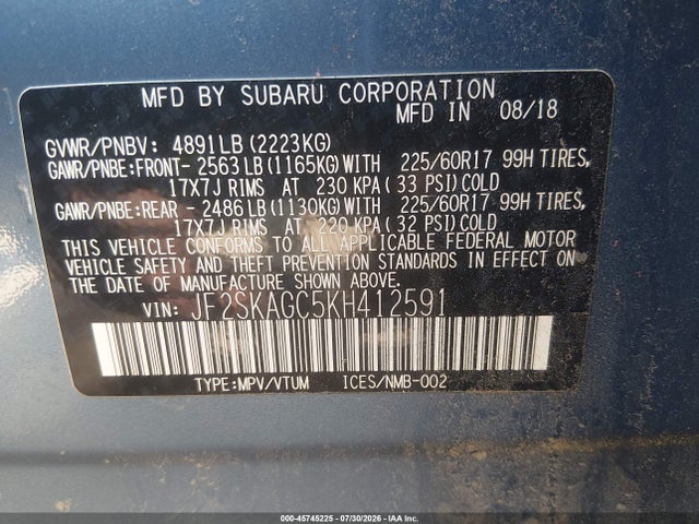 2019 SUBARU FORESTER PREMIUM 9