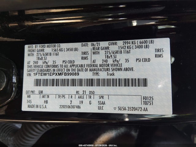 2021 FORD F-150 LARIAT 9