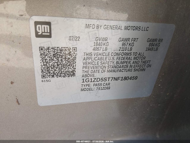 2022 CHEVROLET MALIBU FWD LT 9