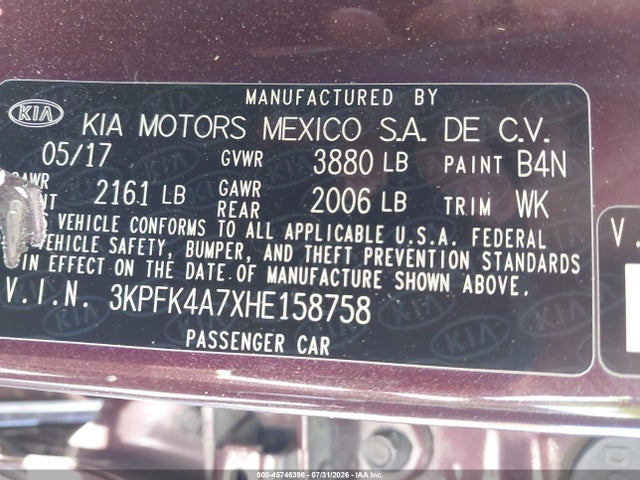 2017 KIA FORTE LX 照片 9