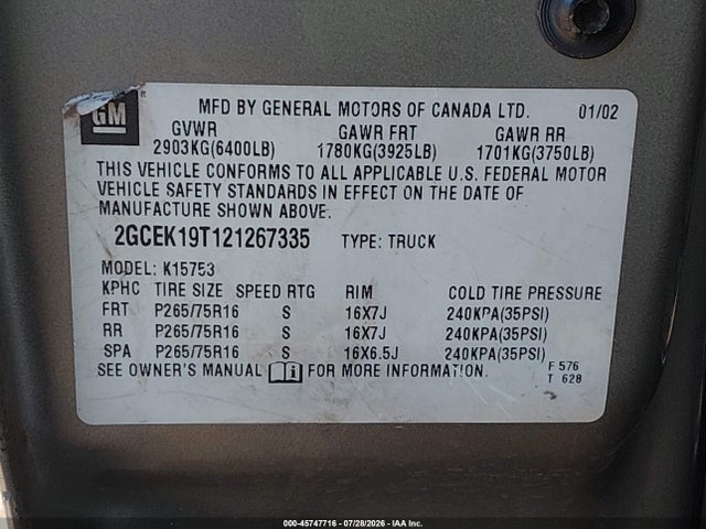2002 Chevrolet SILVERADO 1500 LT 照片 9