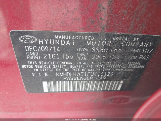 صورة 9 لـ 2015 Hyundai ELANTRA SE