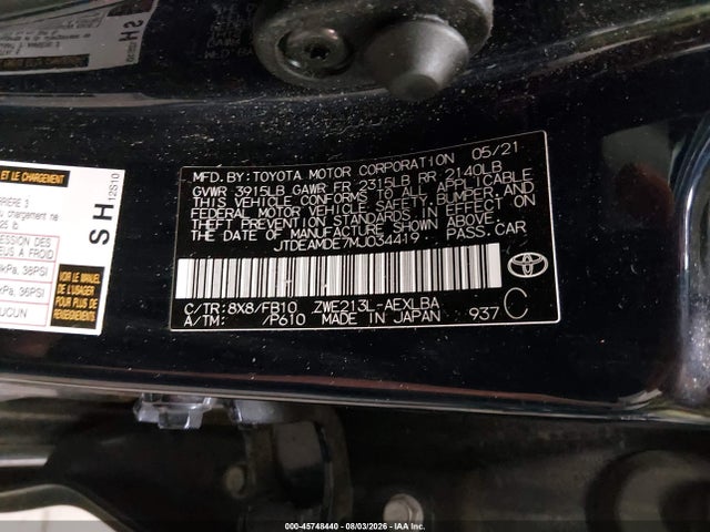 2021 Toyota COROLLA HYBRID LE photo 9