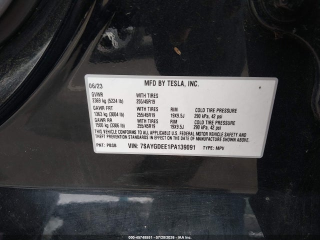 2023 TESLA MODEL Y AWD/LONG RANGE DUAL MOTOR ALL-WHEEL DRIVE 9