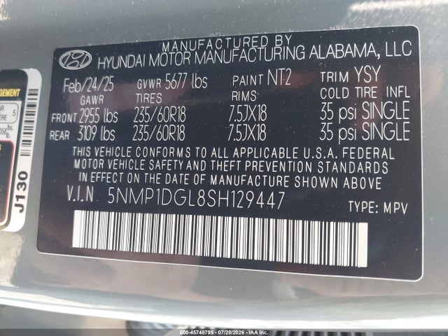 2025 HYUNDAI SANTA FE SE 9