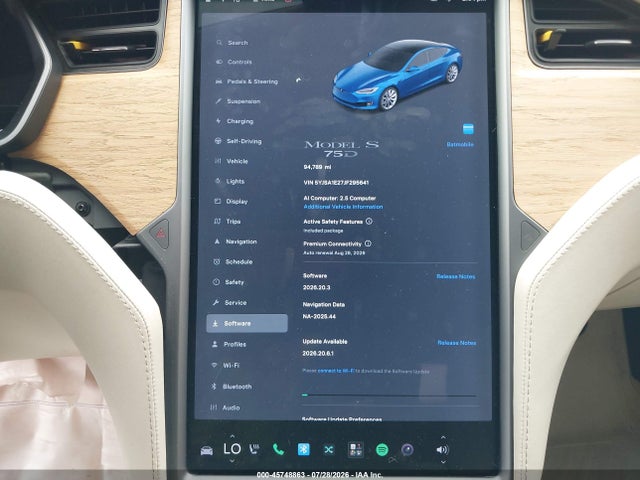 2018 TESLA MODEL S 100D/75D/P100D 7