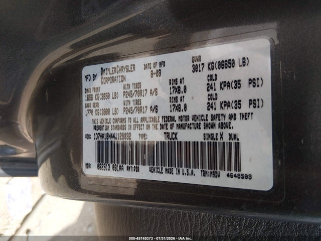 2004 Dodge RAM 1500 SLT/LARAMIE 照片 9