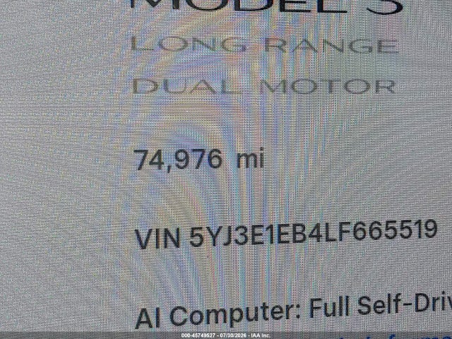 صورة 9 لـ 2020 Tesla MODEL 3 LONG RANGE DUAL MOTOR ALL-WHEEL DRIVE