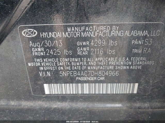 صورة 9 لـ 2013 Hyundai SONATA GLS