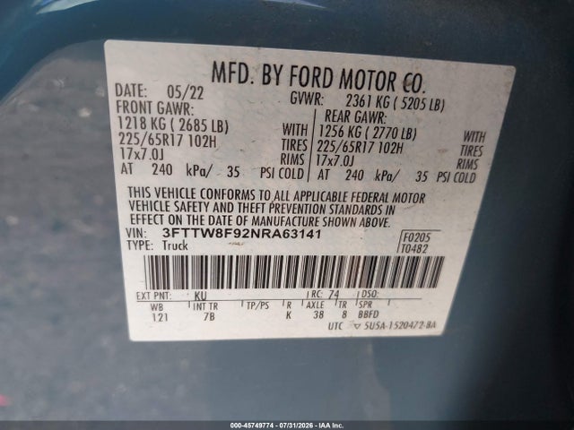 2022 FORD MAVERICK XLT 9