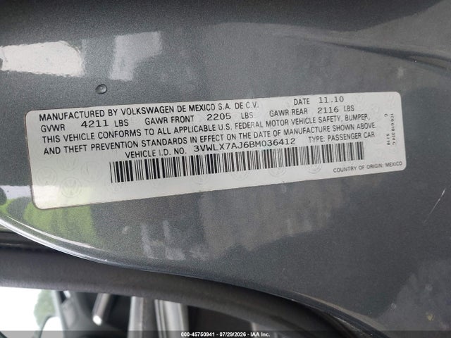 صورة 9 لـ 2011 Volkswagen JETTA 2.5L SEL