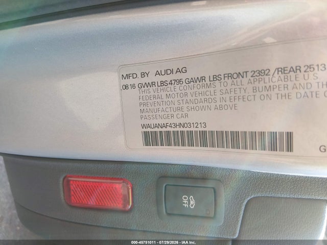 2017 AUDI A4 PREMIUM 9