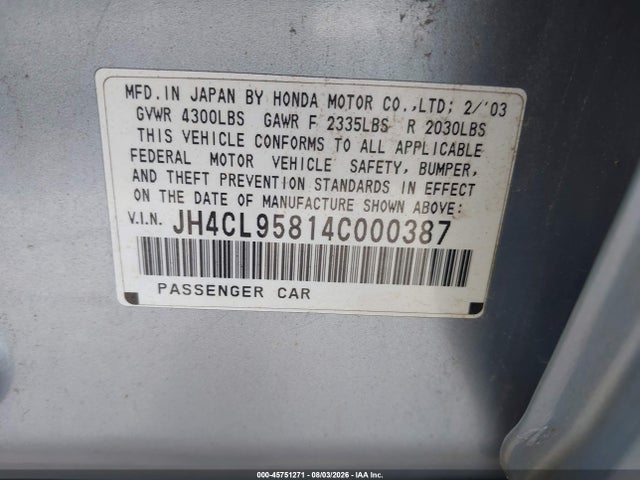 2004 Acura TSX 照片 9
