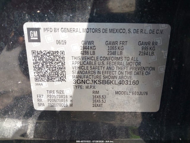 2019 CHEVROLET TRAX LS 9