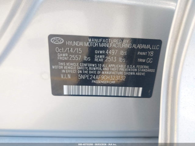 2016 Hyundai SONATA SE — фото 9