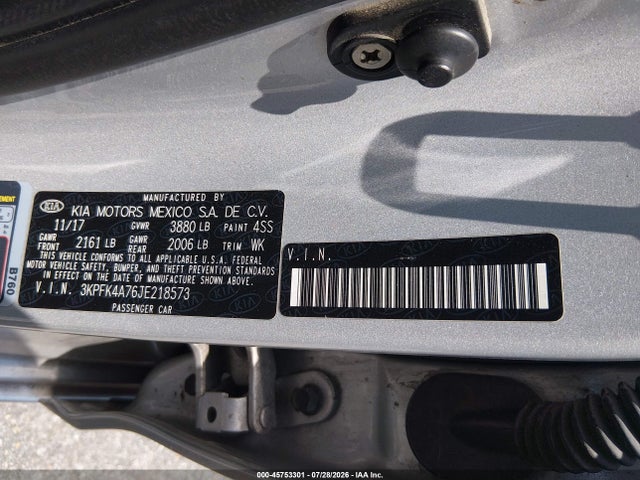 2018 KIA FORTE LX 照片 9