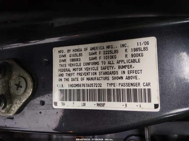2007 Honda ACCORD 2.4 EX 照片 9