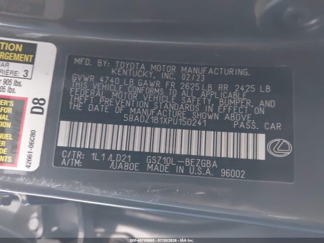 2023 LEXUS ES 350 9