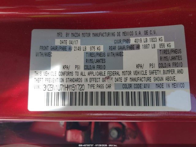 2017 MAZDA MAZDA3 SPORT 9