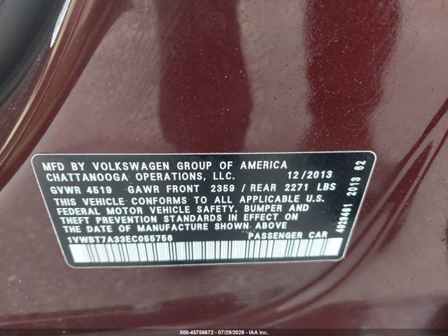 صورة 9 لـ 2014 Volkswagen PASSAT 1.8T SE