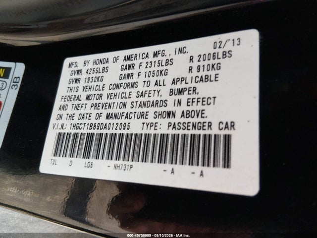 صورة 9 لـ 2013 Honda ACCORD EX-L