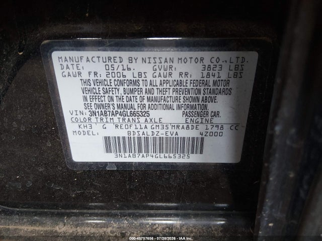 2016 Nissan SENTRA SV 照片 9