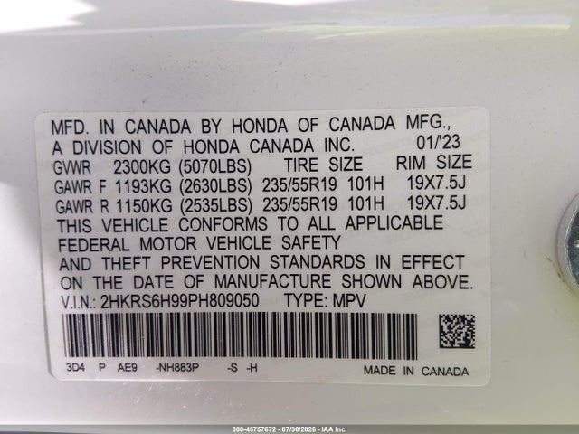 2023 HONDA CR-V HYBRID SPORT TOURING 9