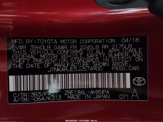 صورة 9 لـ 2018 Toyota COROLLA IM