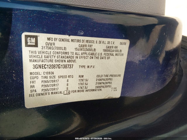 صورة 9 لـ 2007 Chevrolet AVALANCHE 1500 LT