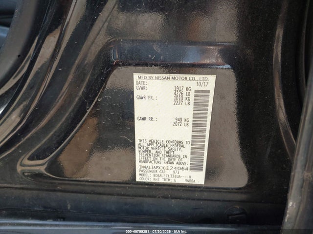 2018 NISSAN ALTIMA 2.5 S 9