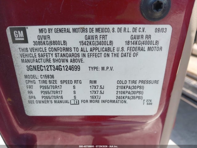 صورة 9 لـ 2004 Chevrolet AVALANCHE 1500