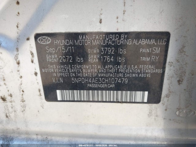 2012 Hyundai ELANTRA LIMITED 照片 9