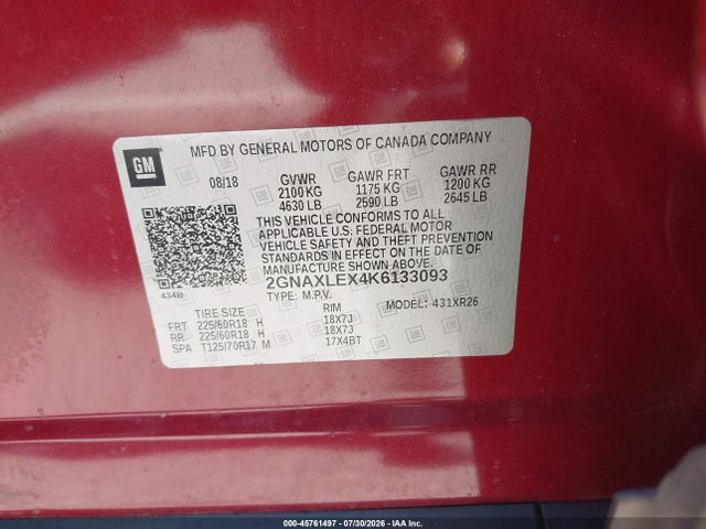 2019 CHEVROLET EQUINOX LT 9