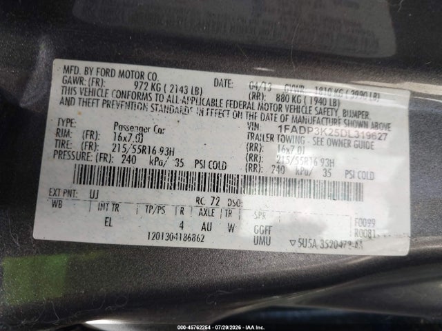 2013 FORD FOCUS SE 照片 9