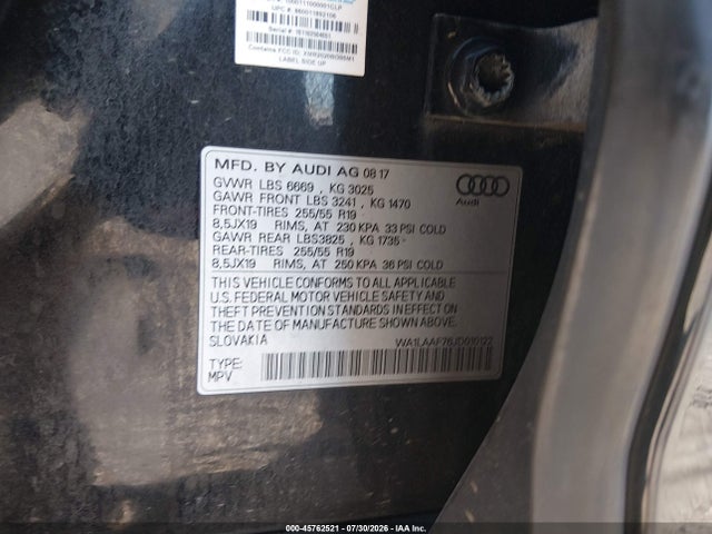 2018 AUDI Q7 3.0T PREMIUM 9
