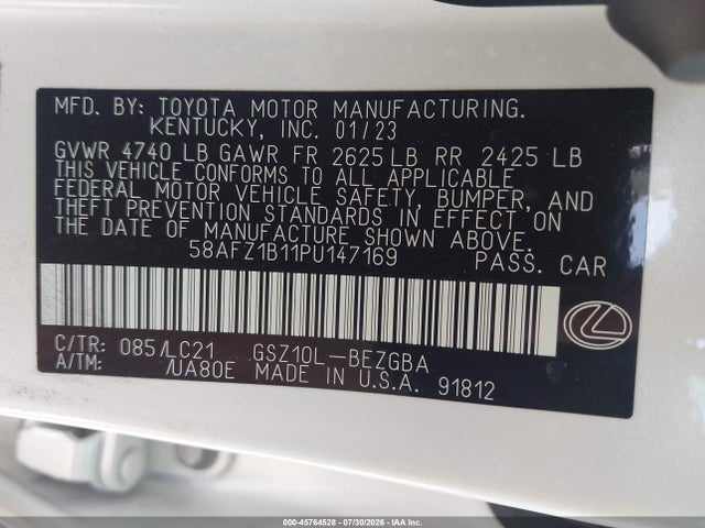 2023 LEXUS ES 350 ULTRA LUXURY 9