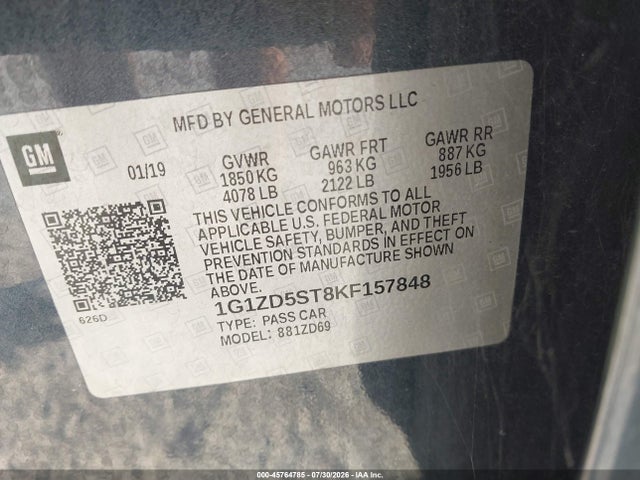 2019 CHEVROLET MALIBU LT 9