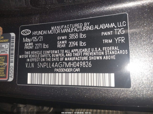 2021 HYUNDAI ELANTRA SE 9
