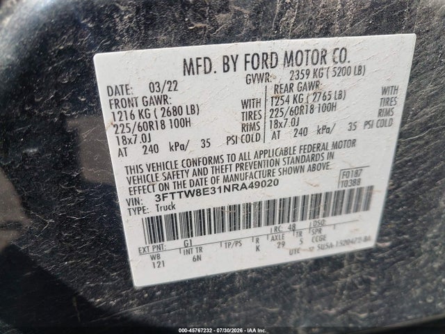 صورة 9 لـ 2022 FORD MAVERICK LARIAT