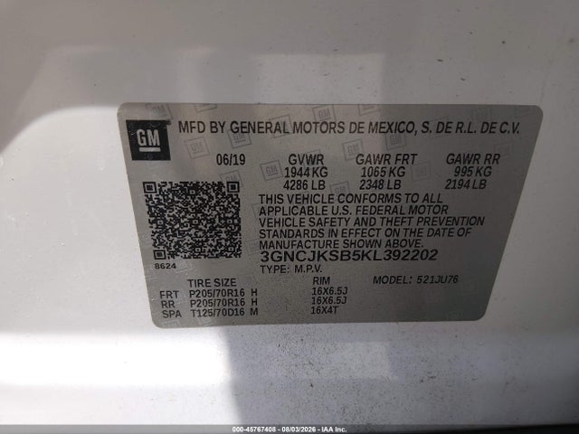 2019 CHEVROLET TRAX LS 9