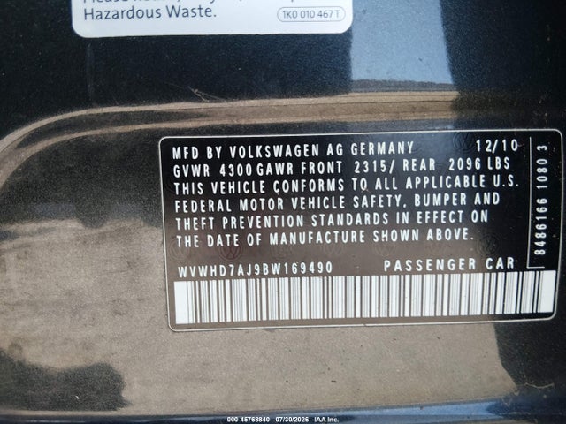 2011 Volkswagen GTI 4-DOOR AUTOBAHN 照片 9