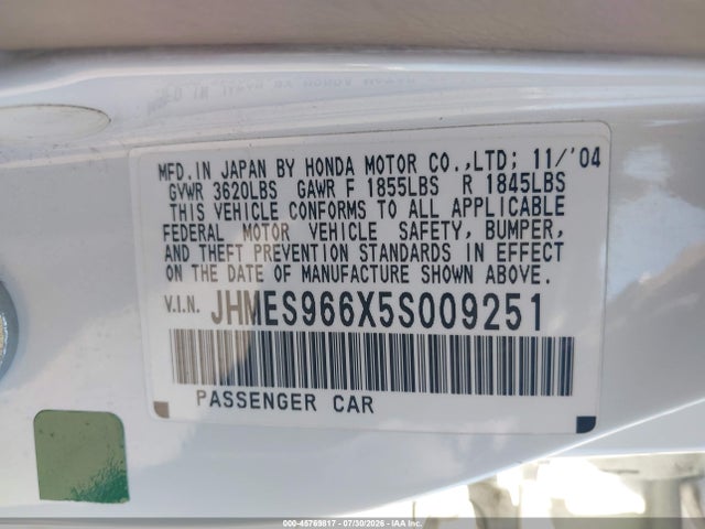 2005 Honda CIVIC HYBRID 照片 9