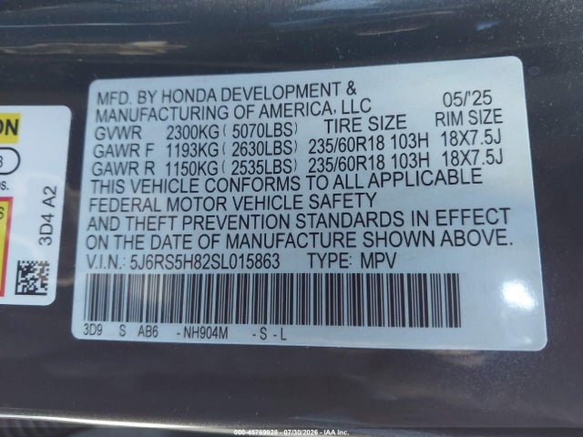 2025 HONDA CR-V HYBRID SPORT-L 9